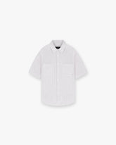 Short Sleeve Pinstripe Shirt - Grey