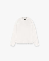 Waffle Long Sleeve T-Shirt - Flat White