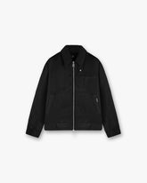 Crinkle Trucker Jacket - Black