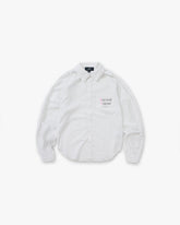 Pinstripe Shirt - Flat White