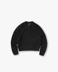 Knitted Bomber Jacket - Jet Black