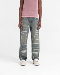 R3D Double Destroyer Baggy Denim - Blue Cream