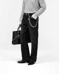 Kick Flare Denim - Aged Black