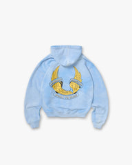Represent X Belstaff Born To Bike Hoodie - Mid Blue