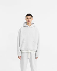 Initial Boxy Hoodie - Ice Grey Marl