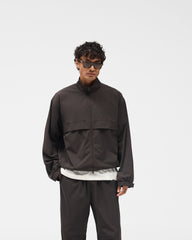 Initial Nylon Track Jacket - Coffee