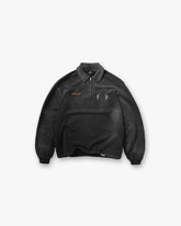 Represent Banner Quarter Zip Sweatshirt - Stained Black