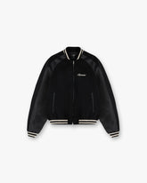 Raglan Varsity Jacket - Black