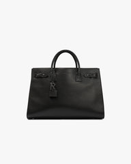 Leather Tote Bag - Textured Black