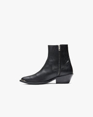 Michael Zip Boot Leather - Black