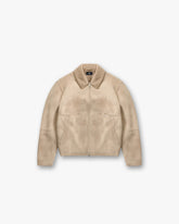 Faux Shearling Jacket - Cafe