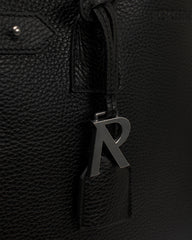 Leather Tote Bag - Textured Black