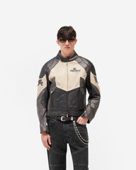 Represent X Belstaff Leather Race Jacket - Black