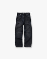 R3 Distressed Baggy Denim - Petrol