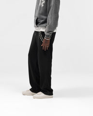 Ribbed Hybrid Pant - Washed Black