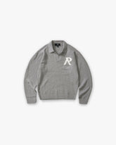 Knitted Boucle Polo - Grey