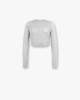 247 Glitch Cropped Training T-Shirt - Grey
