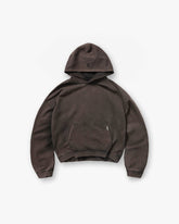 Initial Boxy Hoodie - Coffee