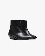 Michael Zip Boot Leather - Black