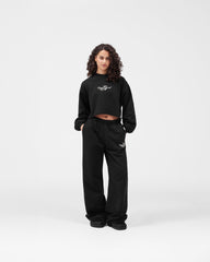 EngLAnd Cropped Sweatshirt - Jet Black