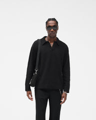 Knitted Polo - Jet Black