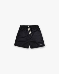 Washed Mesh Shorts - Black