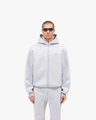 247 Form Zip Hoodie - Grey Marl