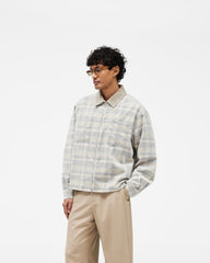 Cord Zip Flannel Shirt - Mineral