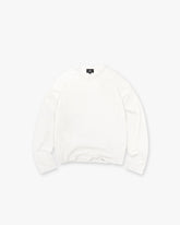 Initial Sheer Rib Long Sleeve T-Shirt - Flat White