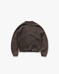 Initial Boxy Sweater - Coffee