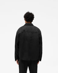 Cotton Zip Through Shirt - Black