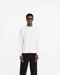 Initial Long Sleeve T-Shirt - Flat White
