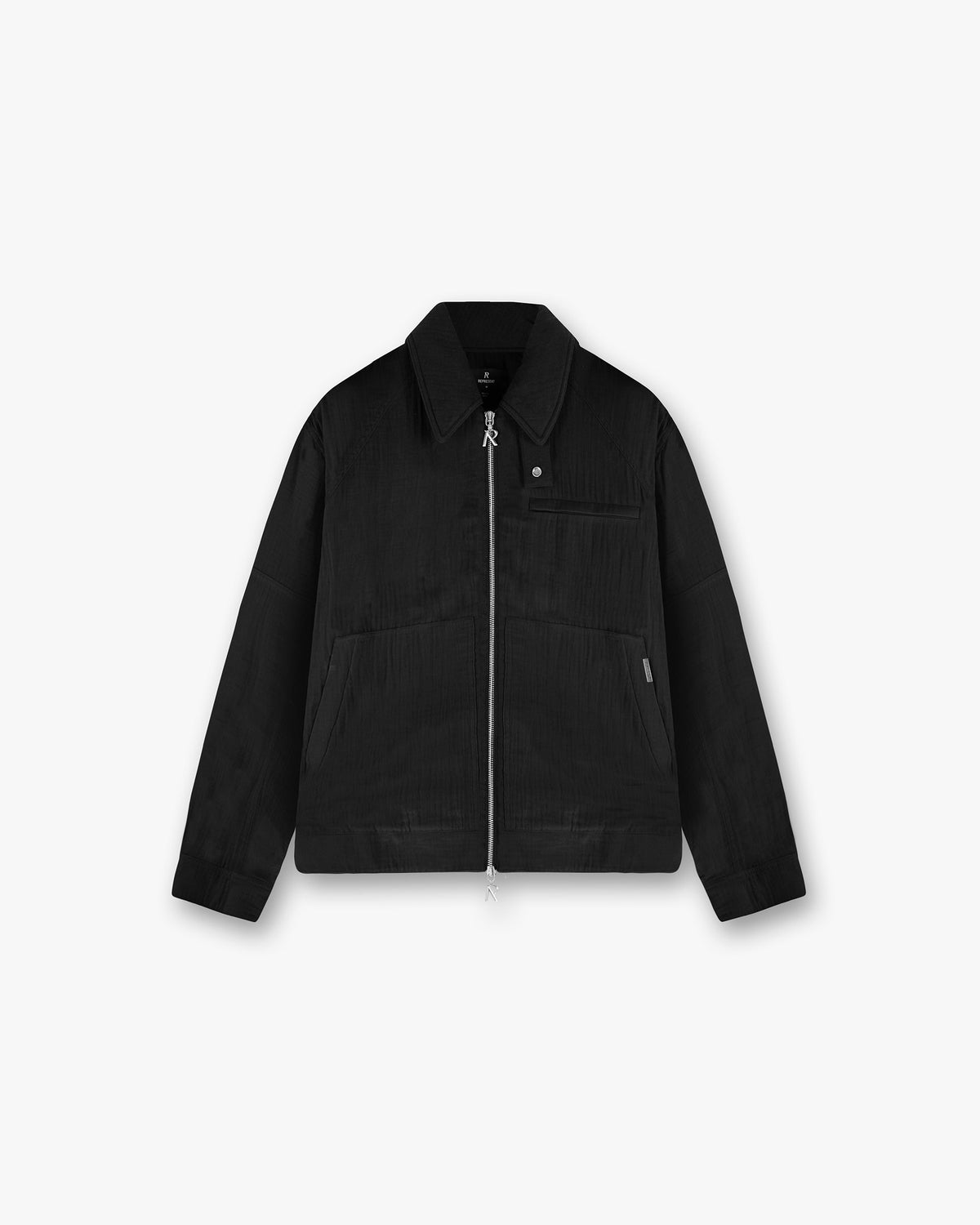 Crinkle Trucker Jacket - Black