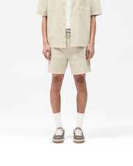 Cotton Tailored Short - Beige