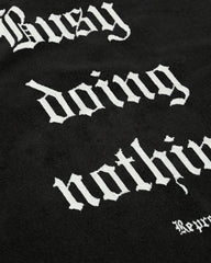Busy Doing Nothing Beach Towel - Jet Black