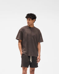 Initial Oversized T-Shirt - Coffee