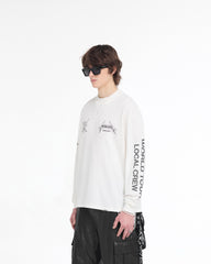 Represent X Metallica Local Crew Long Sleeve T-Shirt - Flat White