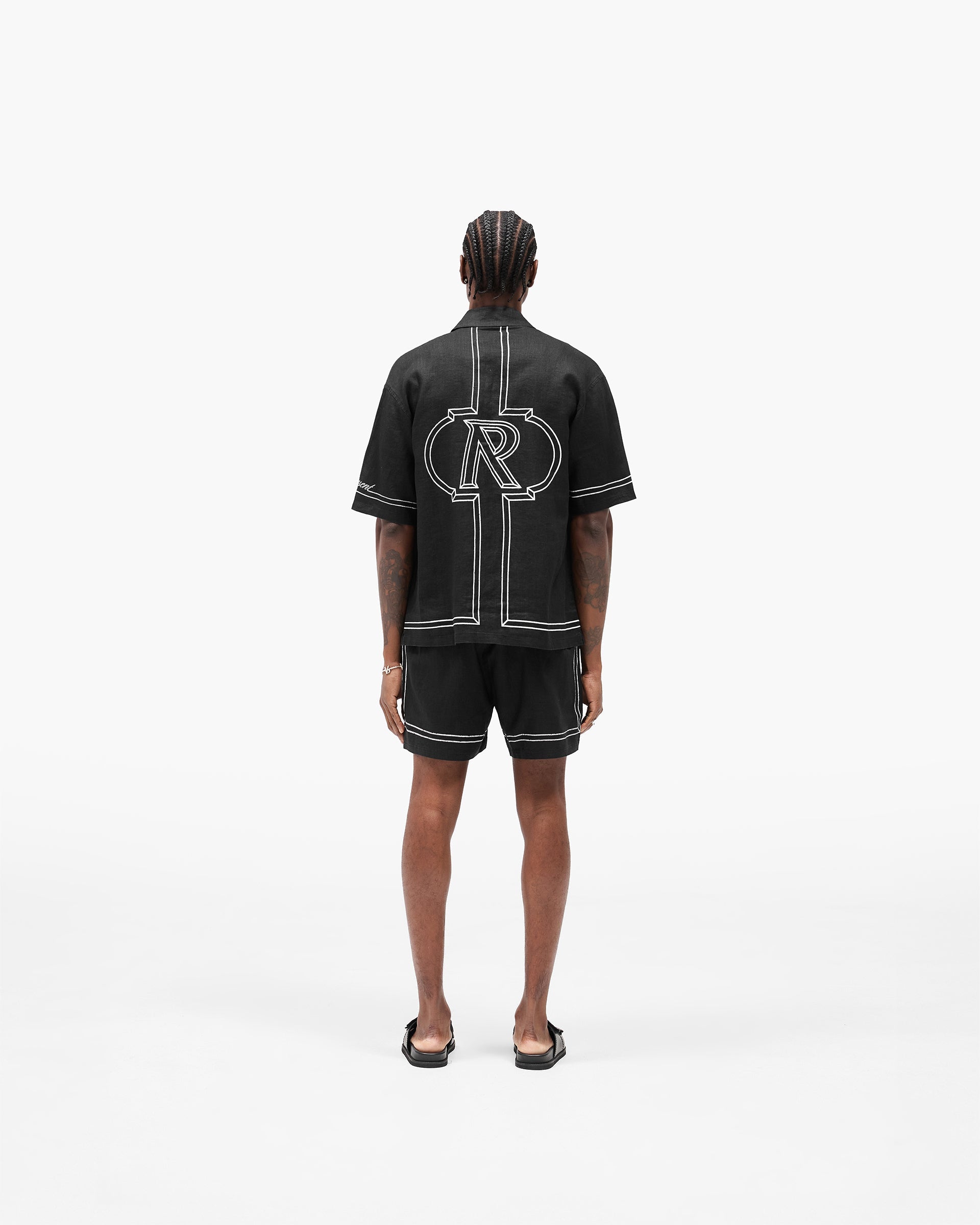 Border Shirt - Jet Black