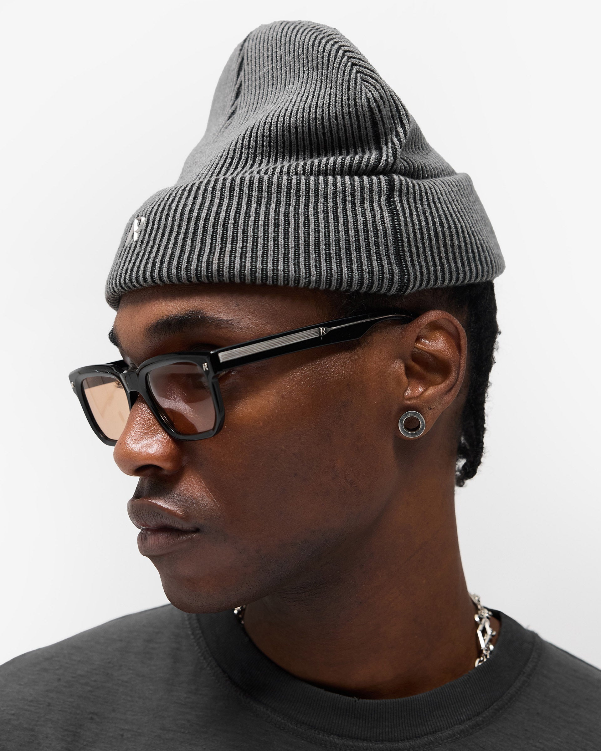 Rib Knit Beanie - Vintage Grey