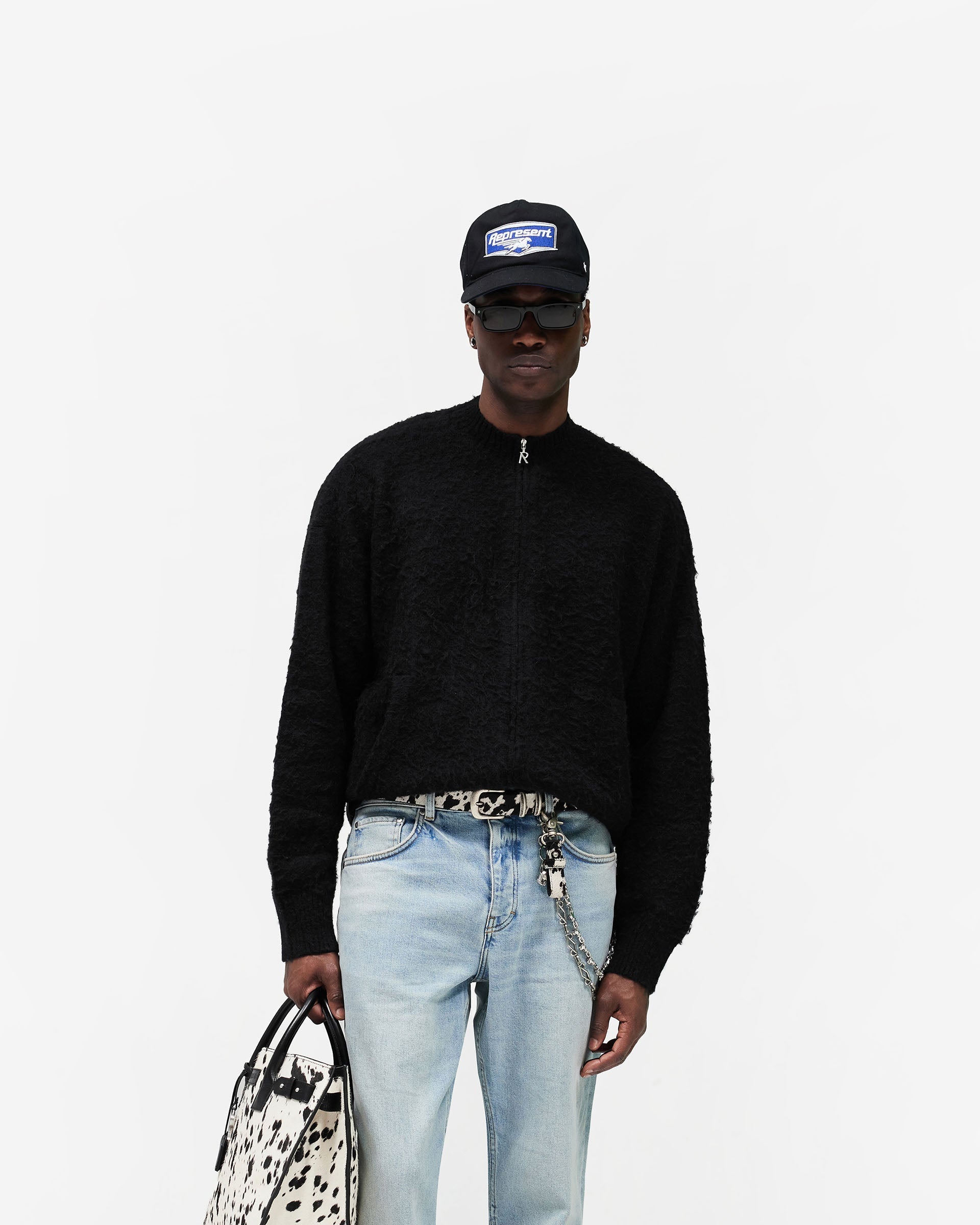 Knitted Bomber Jacket - Jet Black