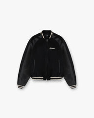 Raglan Varsity Jacket - Black