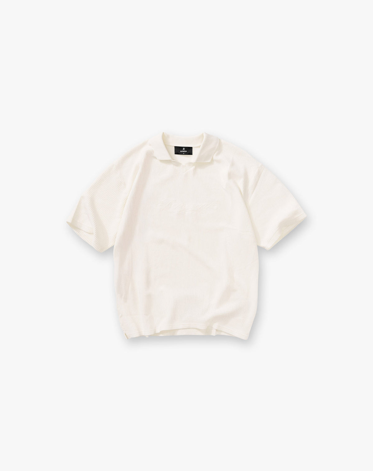 Ribbed Polo - Aged White