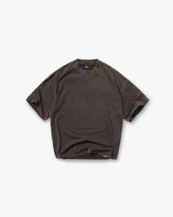 Initial Oversized T-Shirt - Coffee