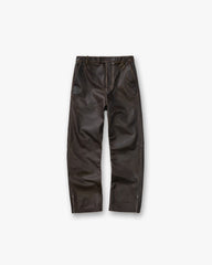 Sunfade Leather Pant - Nero