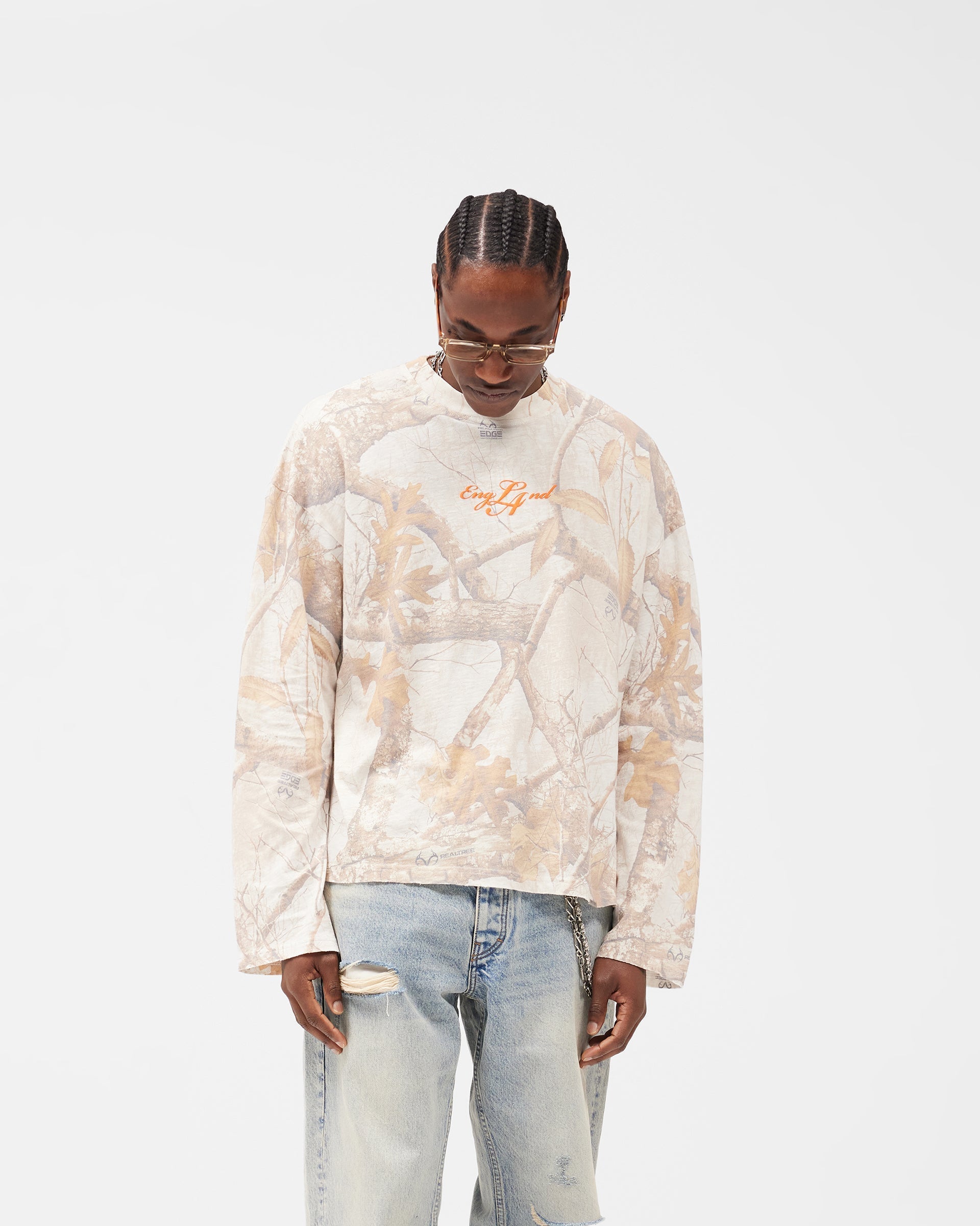 EngLAnd Long Sleeve T-Shirt - Washed White Realtree®