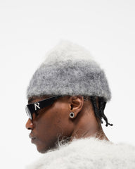 Ombre Knit Beanie - Light Grey