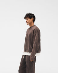 Initial Boxy Sweater - Coffee