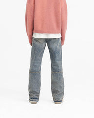 R2 Stepped Hem Denim - Mid Blue