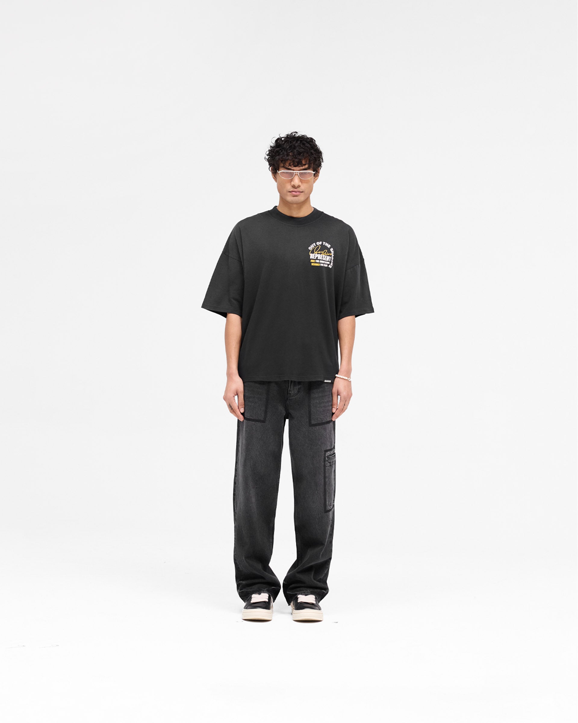 Out Of The Shadows T-Shirt - Stained Black