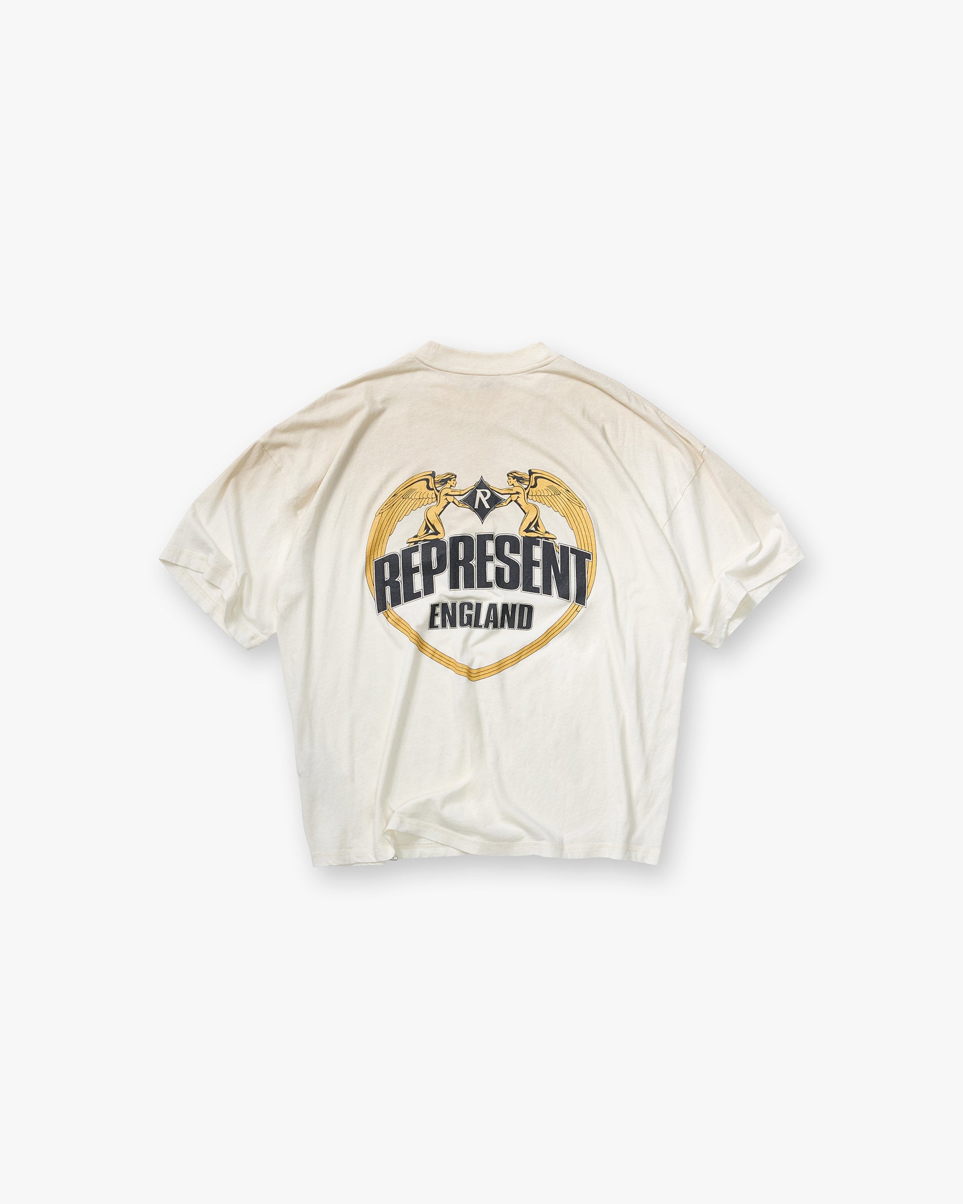 Angel Border T-Shirt - Washed Ecru